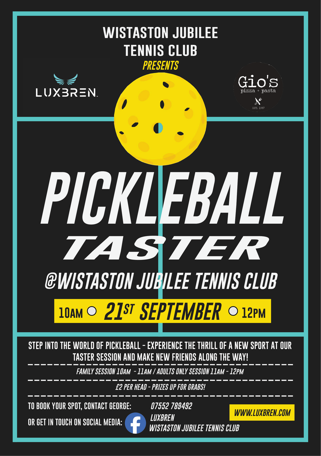 Discover Pickleball: Join Our Exciting Taster Session with Great Prizes on Offer!