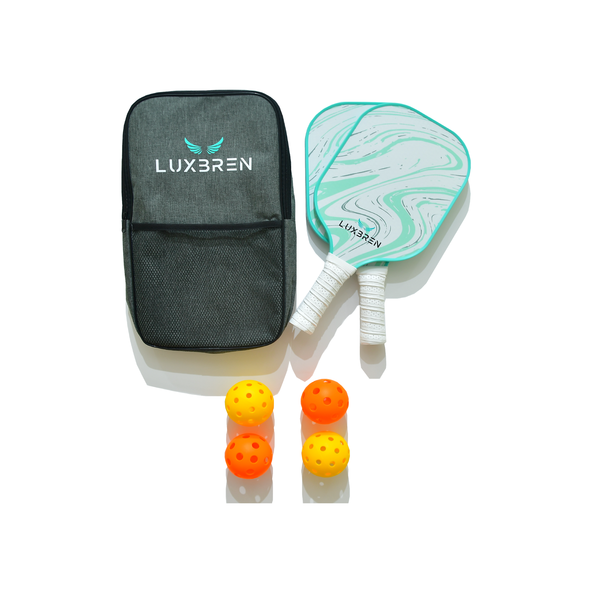Pickleball Equipment Set Pickleball Paddle Pickleball Bag Pickleball Balls, Front Side