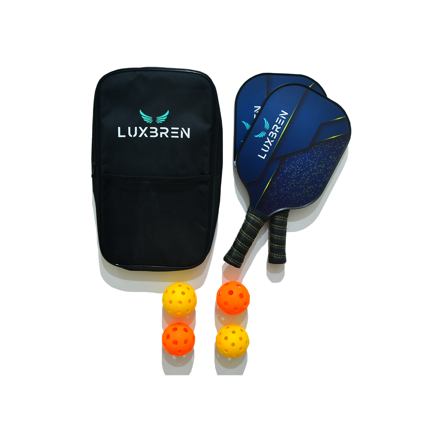 Pickleball Equipment Set Pickleball Paddle Pickleball Bag Pickleball Balls, Front Side