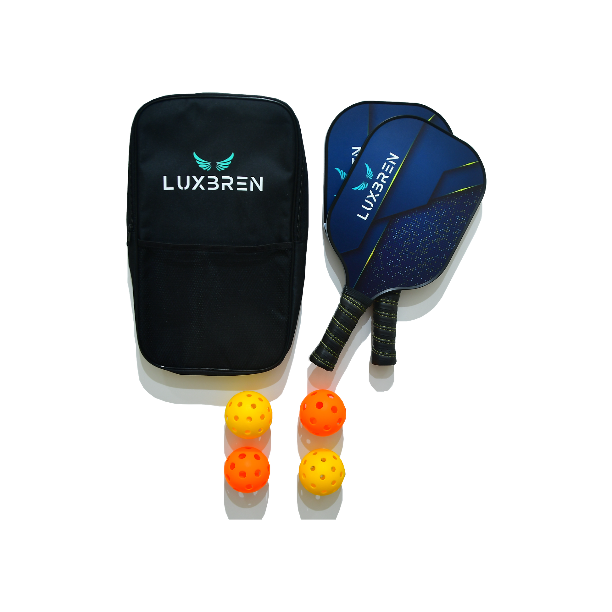 Pickleball Equipment Set Pickleball Paddle Pickleball Bag Pickleball Balls, Front Side